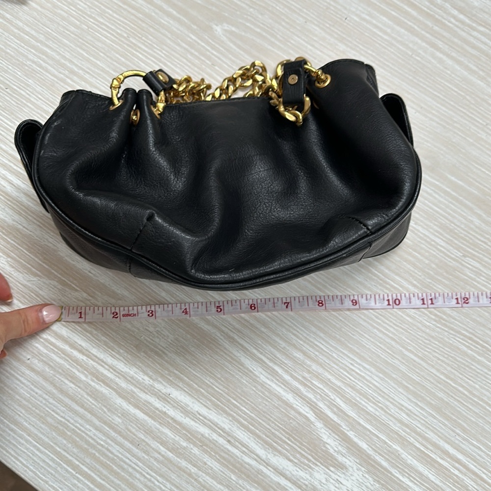 Rare Vintage Juicy Couture Leather pouch bag with gold chain hardware - Picture 12 of 14